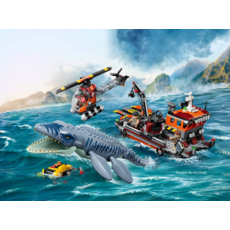 LEGO MOSASAURUS DINOSAUR BOAT ATTACK