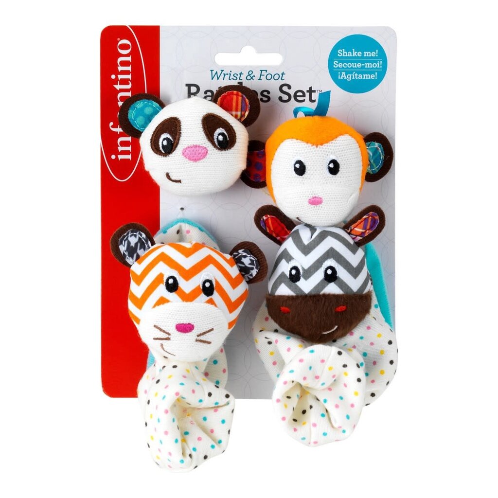 INFANTINO WRIST & FOOT RATTLES SET*