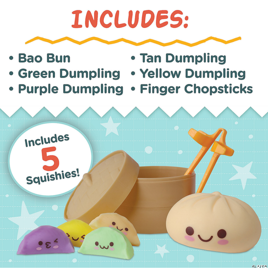MW WHOLESALE FOODIE FIDGETS SQUISHY BAO BUN AND DUMPLINGS
