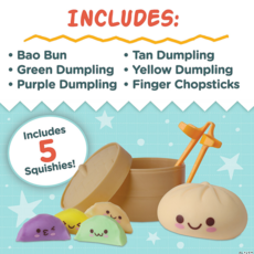 MW WHOLESALE FOODIE FIDGETS SQUISHY BAO BUN AND DUMPLINGS
