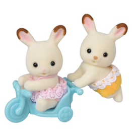 CALICO CRITTERS CHOCOLATE RABBIT TWINS CALICO CRITTERS