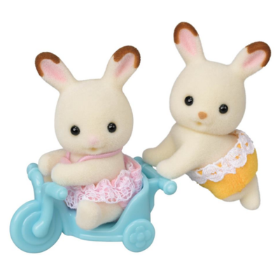 CALICO CRITTERS CHOCOLATE RABBIT TWINS CALICO CRITTERS