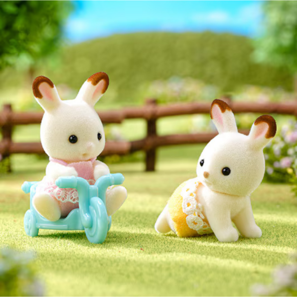CALICO CRITTERS CHOCOLATE RABBIT TWINS CALICO CRITTERS