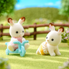 CALICO CRITTERS CHOCOLATE RABBIT TWINS CALICO CRITTERS