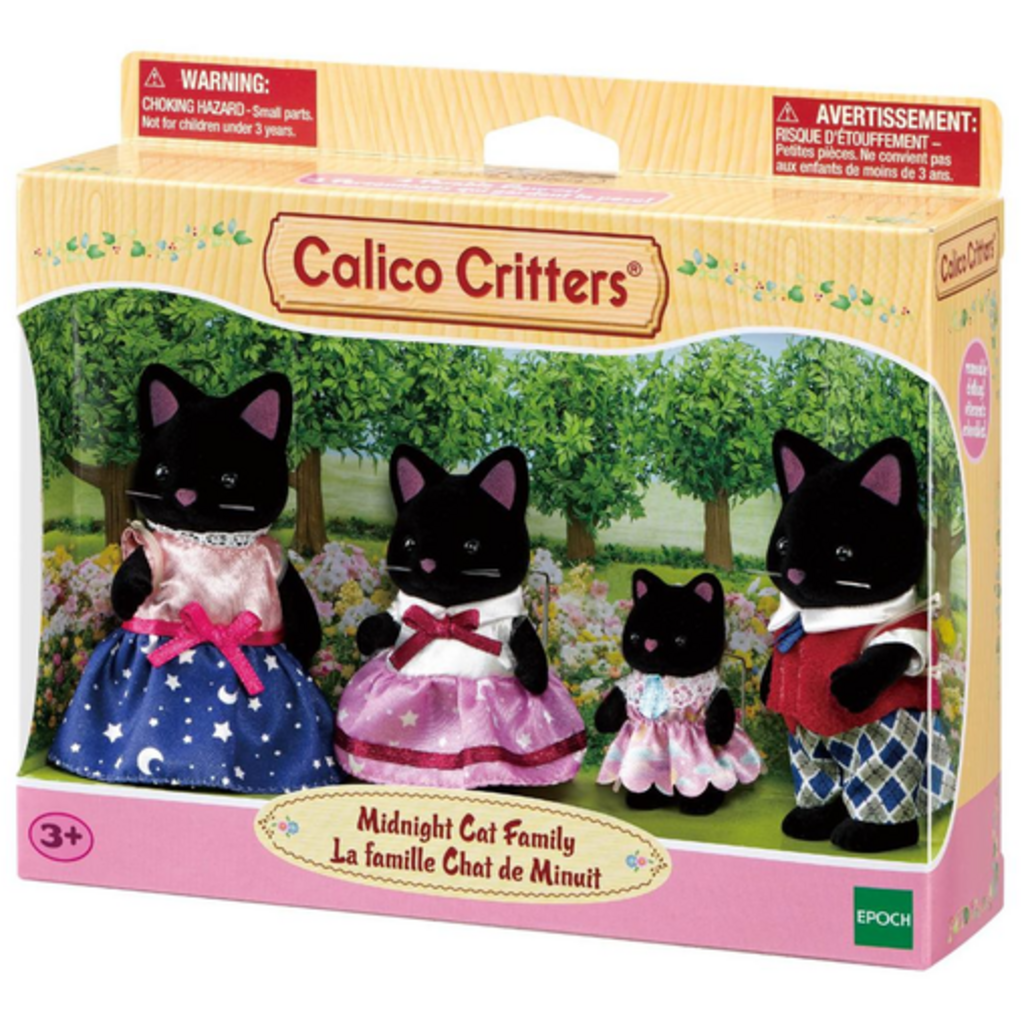 CALICO CRITTERS MIDNIGHT CAT FAMILY CALICO CRITTERS