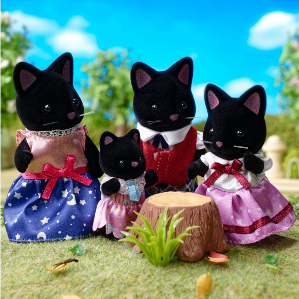 CALICO CRITTERS MIDNIGHT CAT FAMILY CALICO CRITTERS