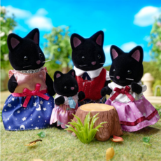 CALICO CRITTERS MIDNIGHT CAT FAMILY CALICO CRITTERS