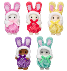 CALICO CRITTERS CUTIE COLLECTIBLES – COLORFUL BUNNY COSTUME BABIES CALICO CRITTERS