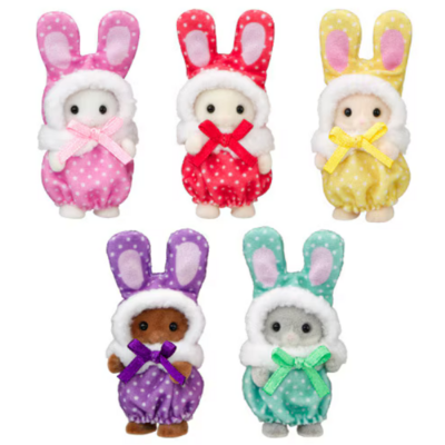 CALICO CRITTERS CUTIE COLLECTIBLES – COLORFUL BUNNY COSTUME BABIES CALICO CRITTERS