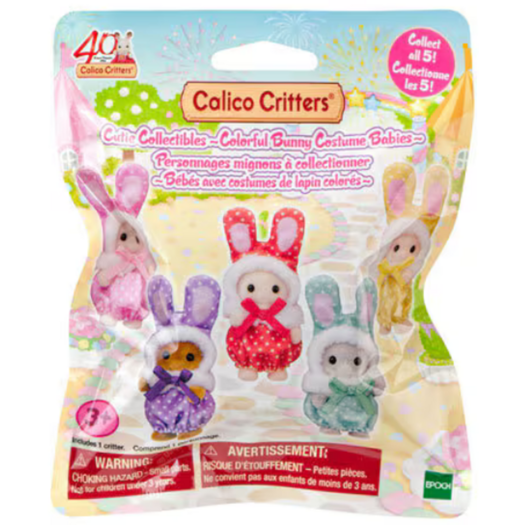 CALICO CRITTERS CUTIE COLLECTIBLES – COLORFUL BUNNY COSTUME BABIES CALICO CRITTERS