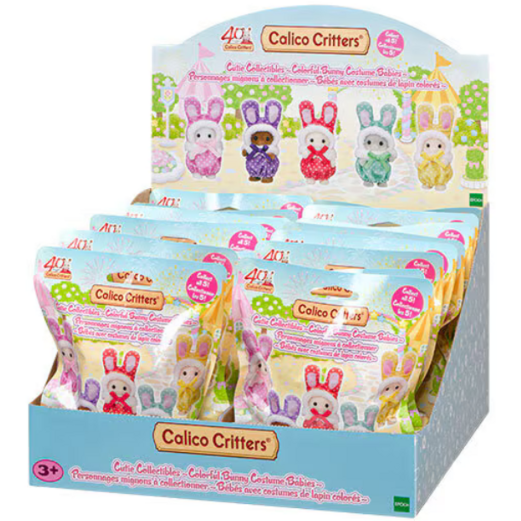 CALICO CRITTERS CUTIE COLLECTIBLES – COLORFUL BUNNY COSTUME BABIES CALICO CRITTERS