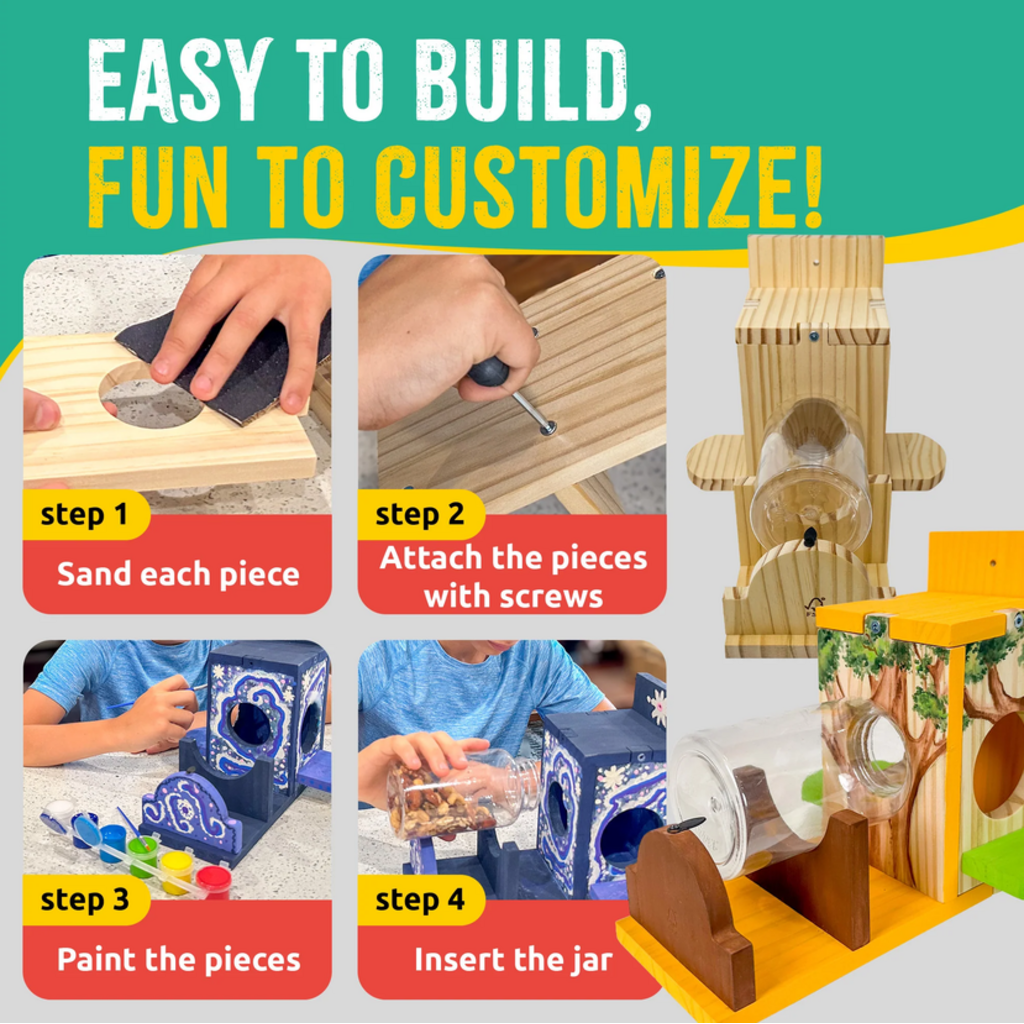 SPARKJUMP SQUIRREL FEEDER WOODWORKING KIT
