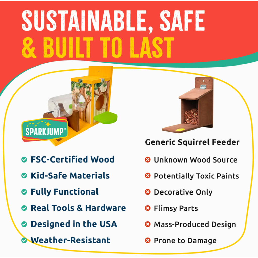 SPARKJUMP SQUIRREL FEEDER WOODWORKING KIT