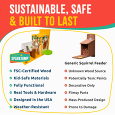 SPARKJUMP SQUIRREL FEEDER WOODWORKING KIT