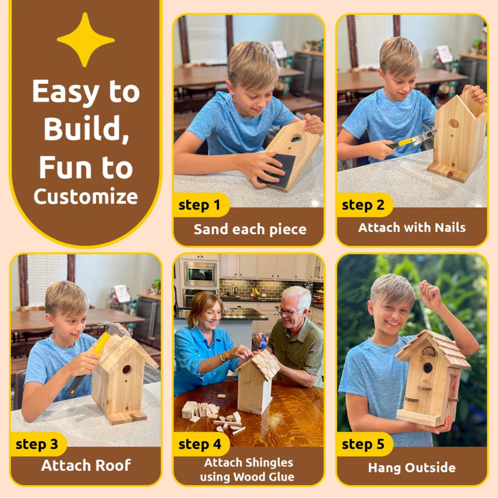 SPARKJUMP PREMIUM BIRDHOUSE WOODWORKING KIT