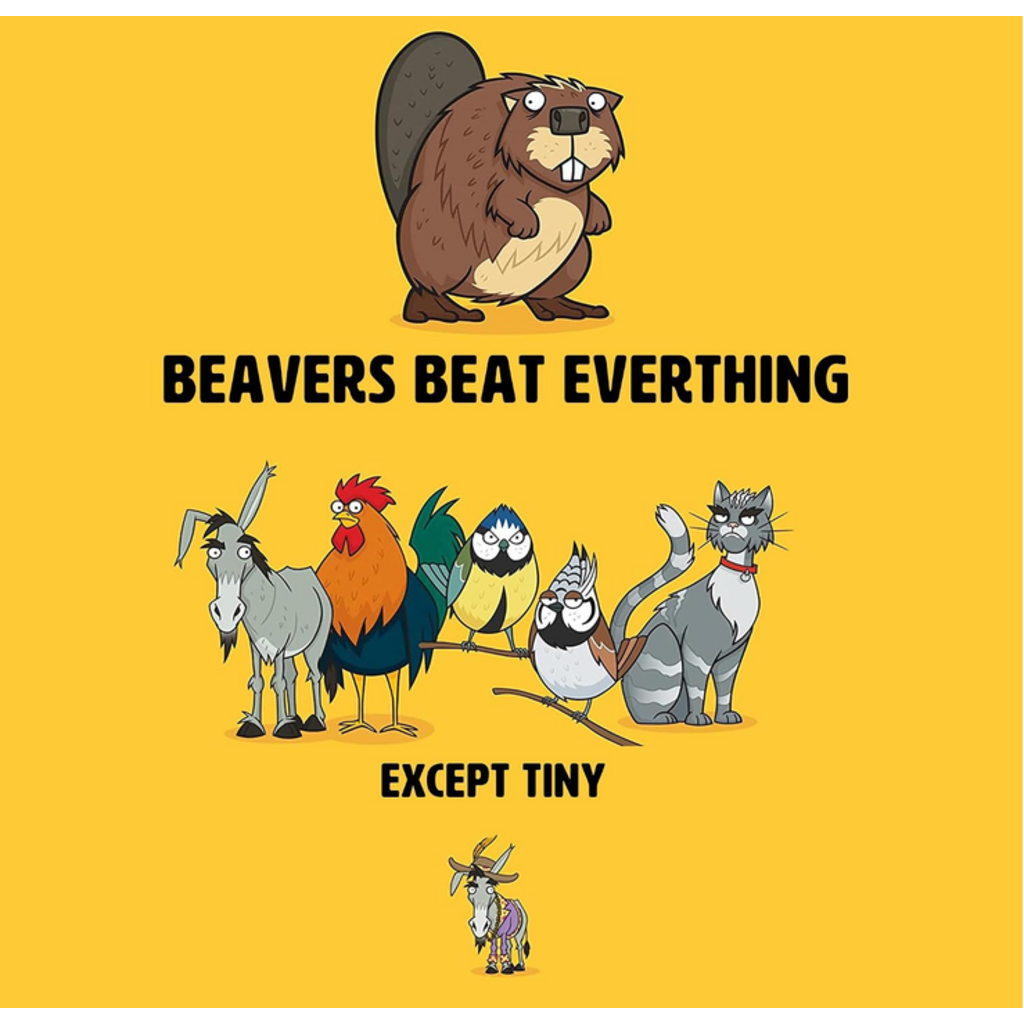 GINGER FOX GIANT BEAVER! TINY ASS! CARD GAME
