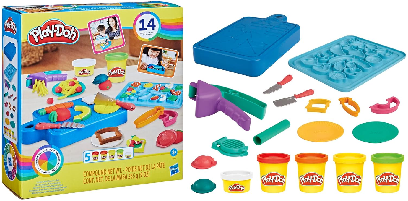 PLAY DOH LITTLE CHEF SET WITH KITCHEN ACCESORIES