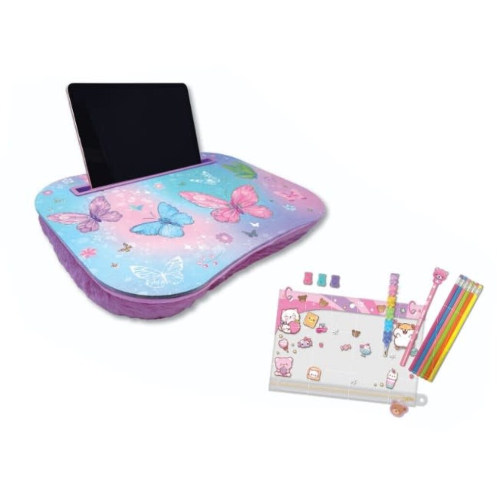 HOT FOCUS TIE DYE BUTTERFLY COMFY LAP DESK