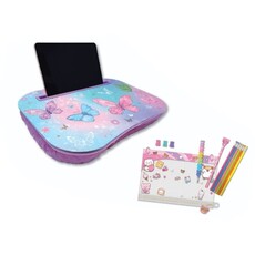 HOT FOCUS TIE DYE BUTTERFLY COMFY LAP DESK