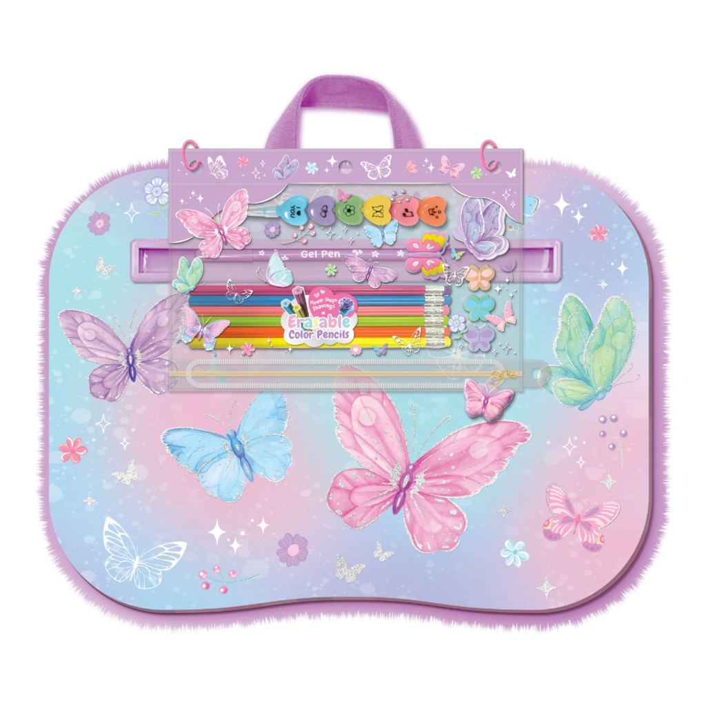 HOT FOCUS TIE DYE BUTTERFLY COMFY LAP DESK