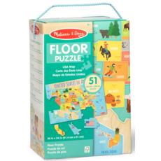 MELISSA AND DOUG USA MAP 51 PC FLOOR PUZZLE