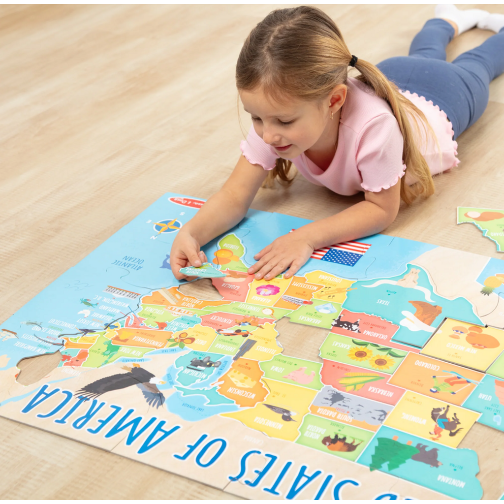 MELISSA AND DOUG USA MAP 51 PC FLOOR PUZZLE