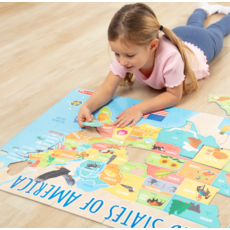 MELISSA AND DOUG USA MAP 51 PC FLOOR PUZZLE
