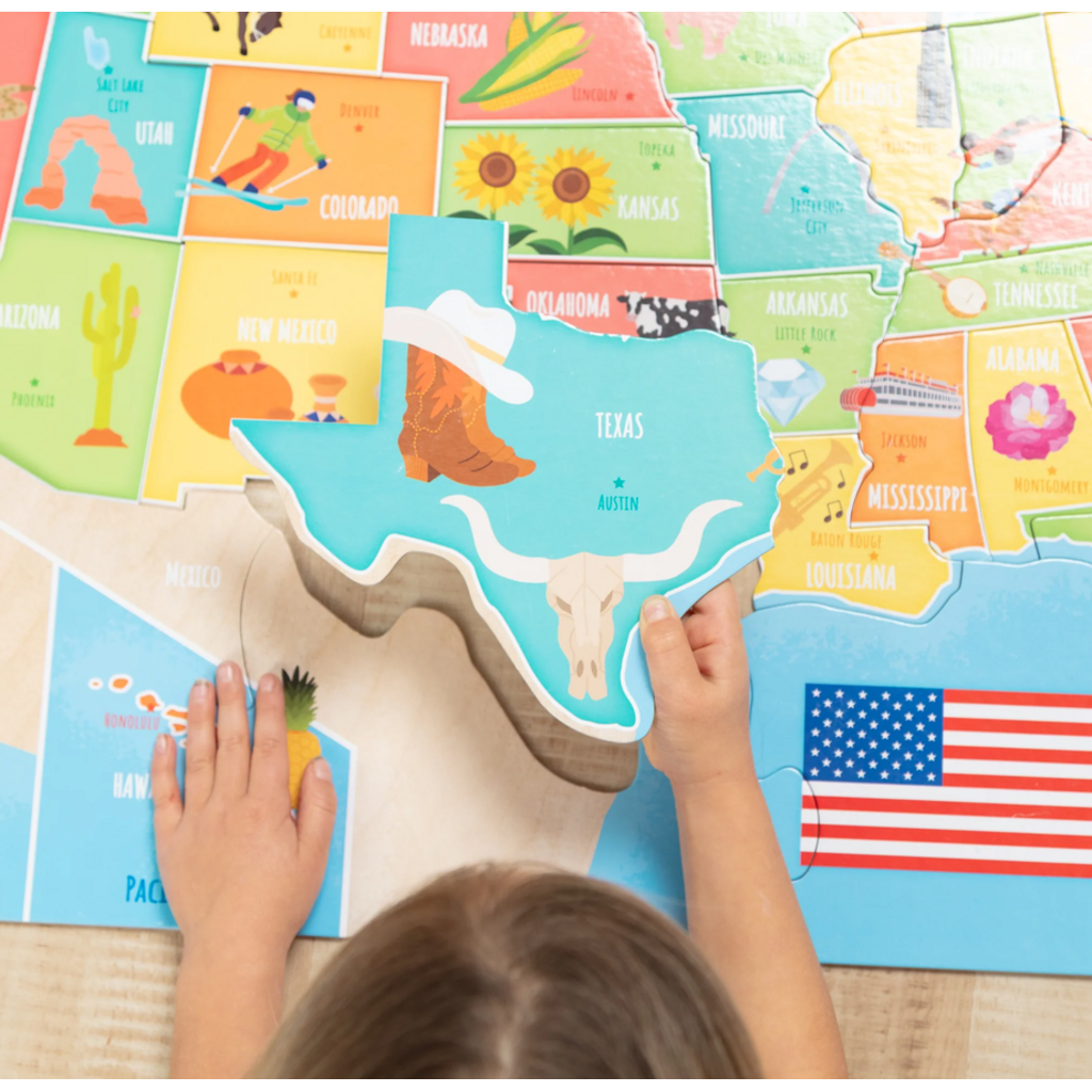MELISSA AND DOUG USA MAP 51 PC FLOOR PUZZLE