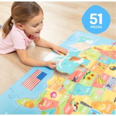 MELISSA AND DOUG USA MAP 51 PC FLOOR PUZZLE