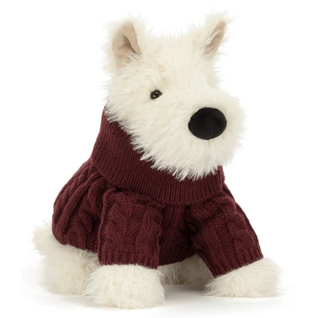 JELLY CAT MUNRO SCOTTIE DOG WINTER JUMPER OUTFIT