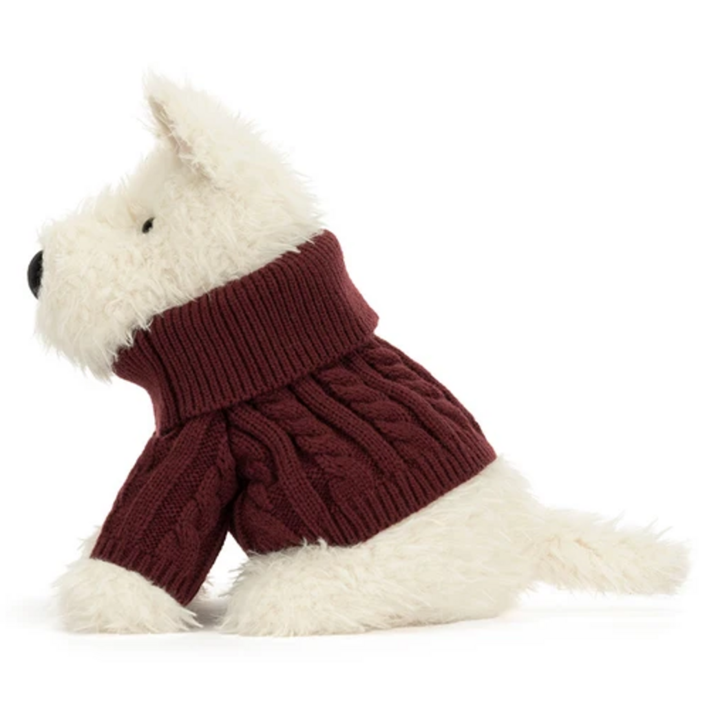 JELLY CAT MUNRO SCOTTIE DOG WINTER JUMPER OUTFIT