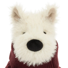 JELLY CAT MUNRO SCOTTIE DOG WINTER JUMPER OUTFIT
