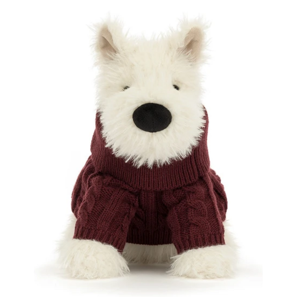 JELLY CAT MUNRO SCOTTIE DOG WINTER JUMPER OUTFIT