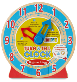 MELISSA AND DOUG TURN & TELL CLOCK