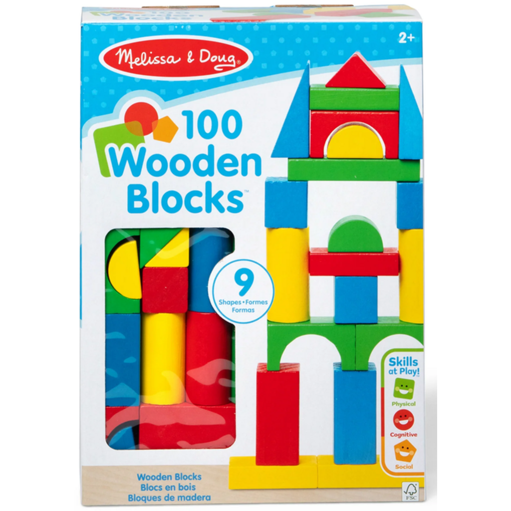 MELISSA AND DOUG 100 WOODEN BLOCKS