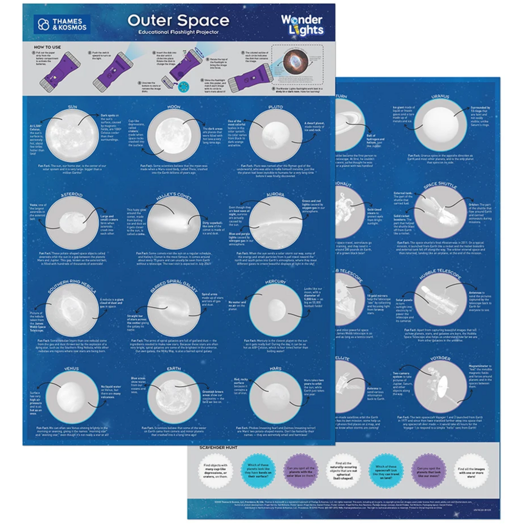 WONDER LIGHTS: OUTER SPACE EDUCATIONAL FLASHLIGHT PROJECTOR
