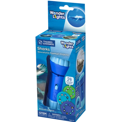 WONDER LIGHTS: SHARKS EDUCATIONAL FLASHLIGHT PROJECTOR