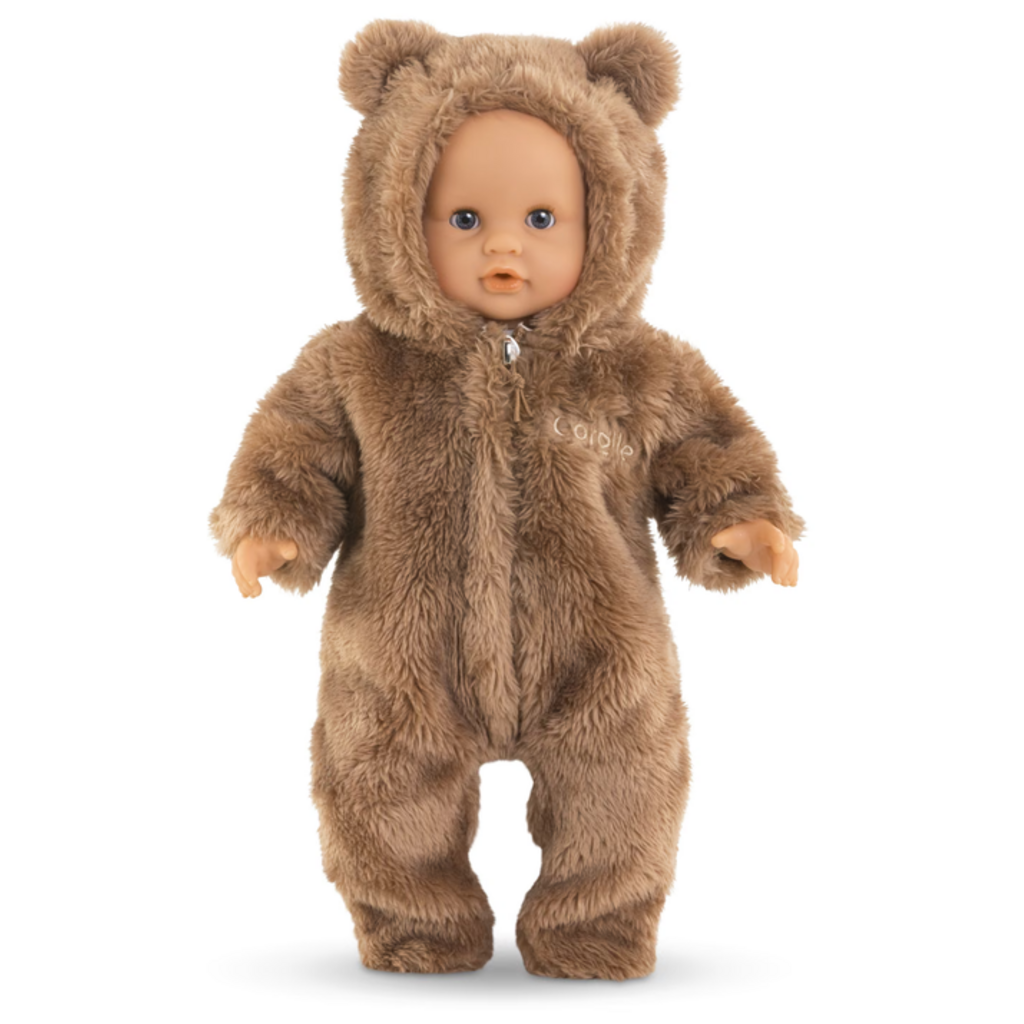COROLLE 12" DOLL CLOTHES BUNTING BROWN BEAR