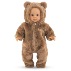 COROLLE 12" DOLL CLOTHES BUNTING BROWN BEAR