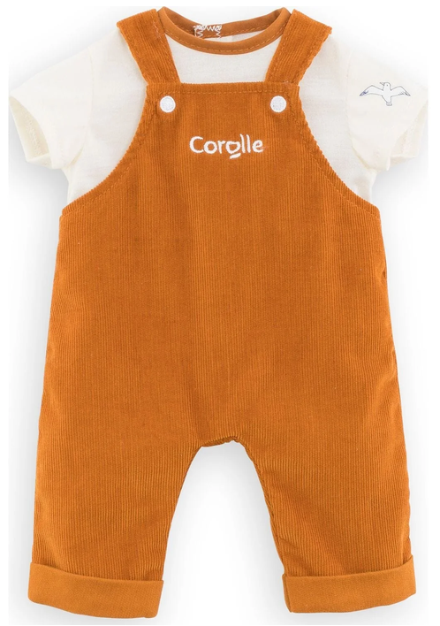 12" DOLL CLOTHES CORDUROY OVERALLS & T-SHIRT*