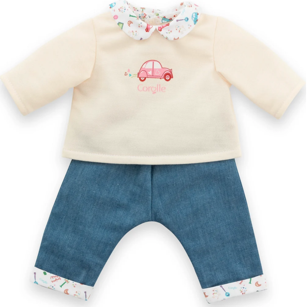COROLLE 12" DOLL CLOTHES LONG SLEEVE T-SHIRT & JEANS