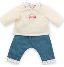 COROLLE 12" DOLL CLOTHES LONG SLEEVE T-SHIRT & JEANS