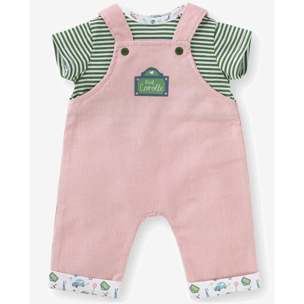 COROLLE 12" DOLL CLOTHES PINK OVERALLS & T-SHIRT