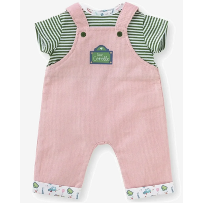 COROLLE 12" DOLL CLOTHES PINK OVERALLS & T-SHIRT