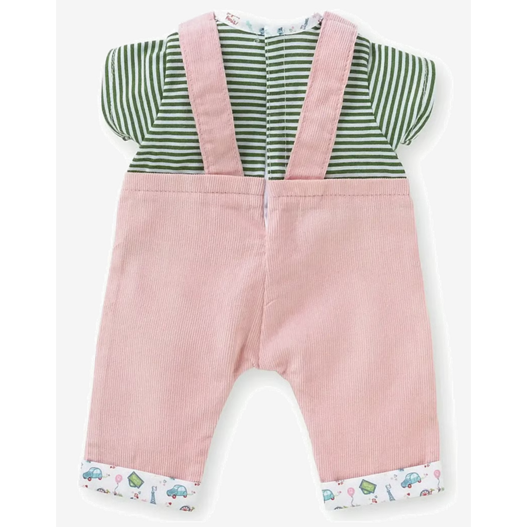 COROLLE 12" DOLL CLOTHES PINK OVERALLS & T-SHIRT
