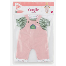 COROLLE 12" DOLL CLOTHES PINK OVERALLS & T-SHIRT