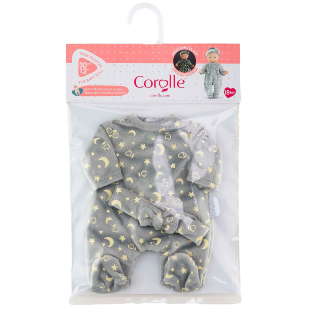 COROLLE 12" DOLL CLOTHES PAJAMAS & HEADBAND GLOW