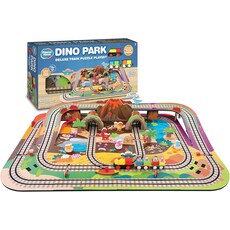 THIN AIR BRANDS DELUXE DINO PARK TRAIN PUZZLE PLAYSET