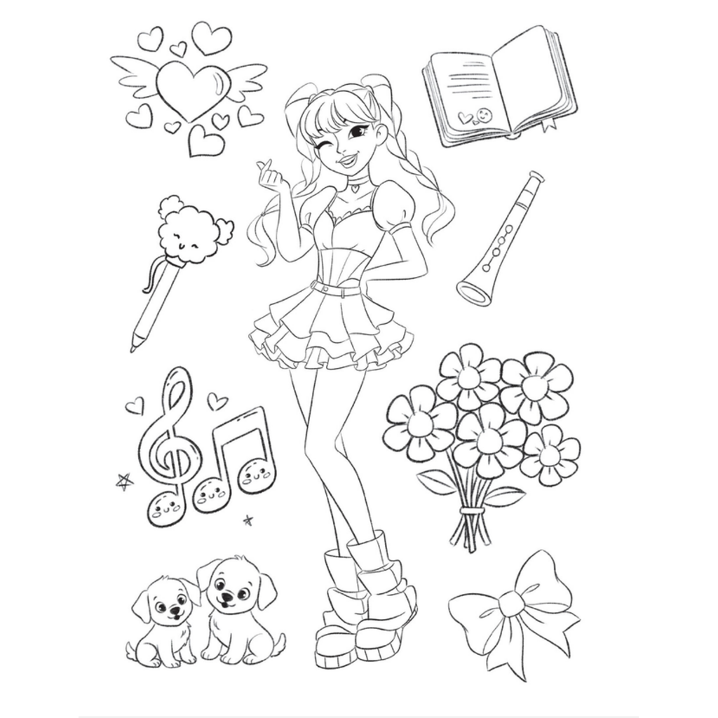 SCHOLASTIC K-POP GIRL POWER COLORING BOOK