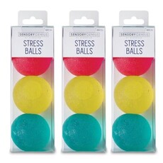 MW WHOLESALE SENSORY GENIUS STRESS BALL 3PK